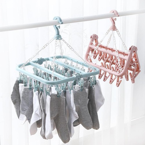 Clips laundry drying hanger - 32-clips,