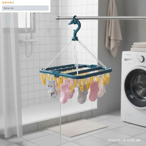 Clothes drying hanger with - clothes, 32