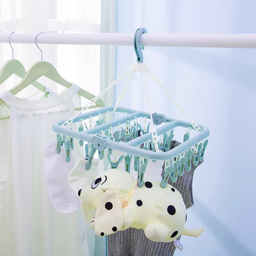 Laundry hanger with - hanger, clips
