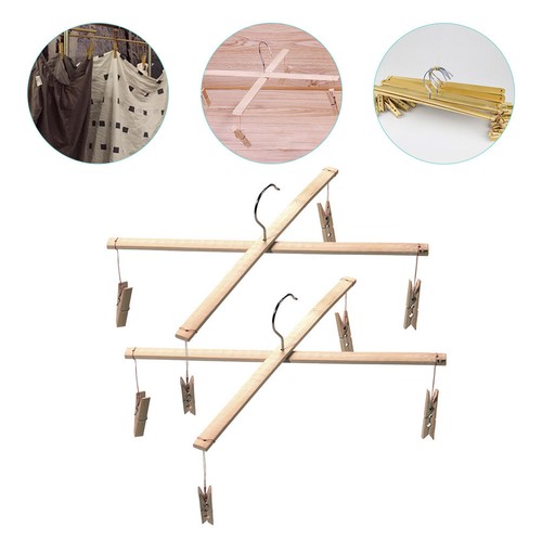2pcs bamboo drying rack sock - 2pcs,