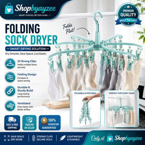 Folding sock dryer peg - sock,
