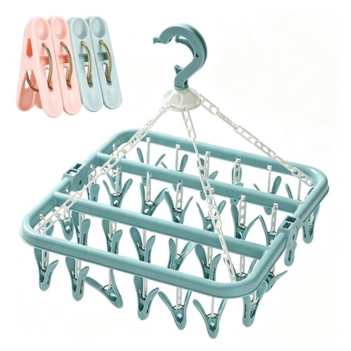 Clothes drying hanger with - clothes,